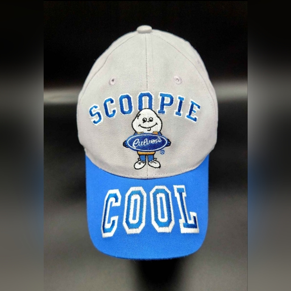 CULVER'S Kids Club Adjustable Baseball Cap - Blue & Gray Scoopie Cool Hat